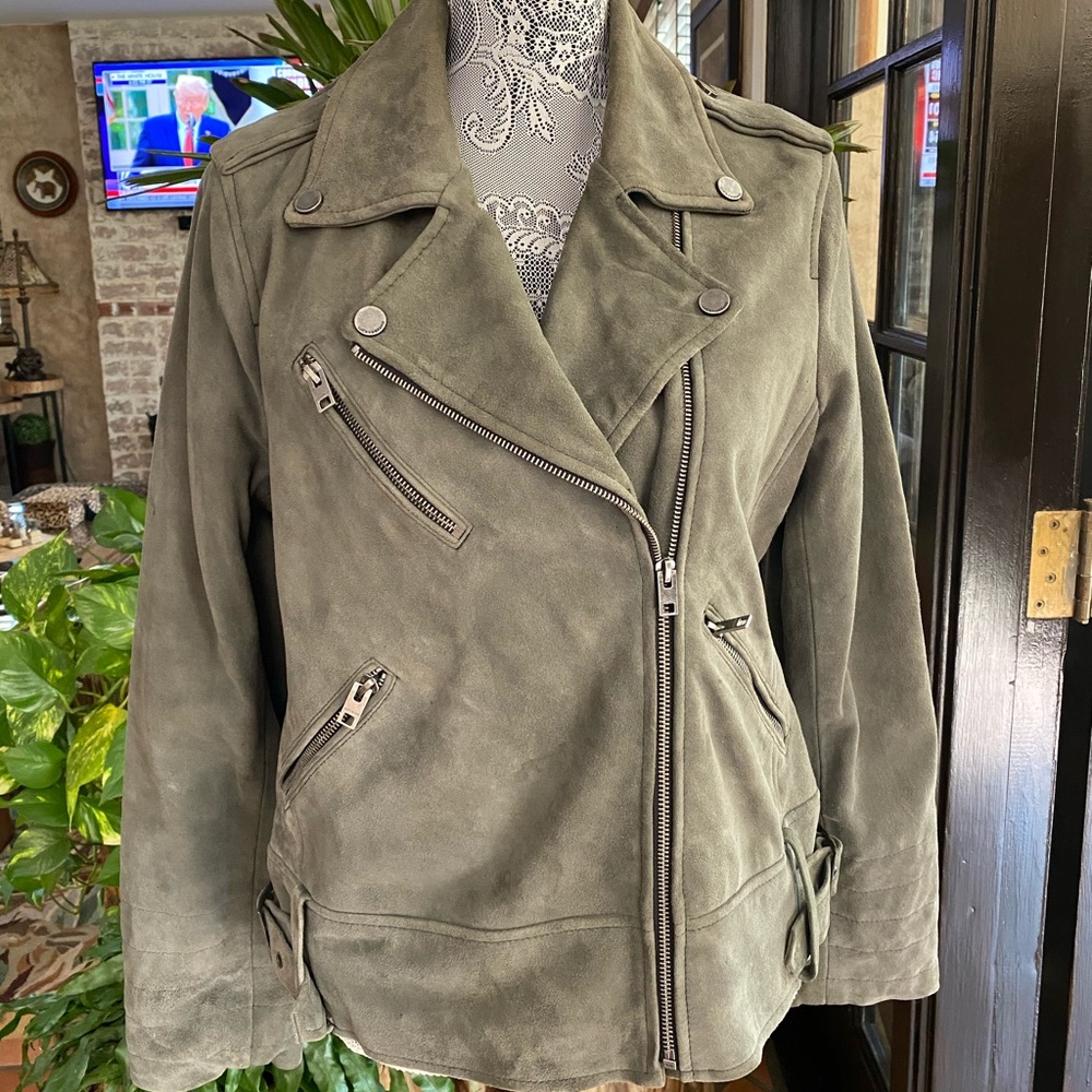 Lucky Brand suede biker jacket